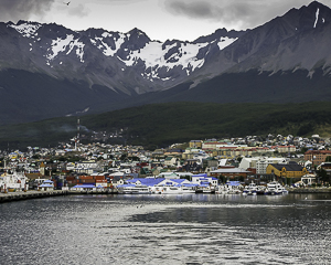 Ushauaia, Argentina - As seen from the deck of our boat departing the harbor